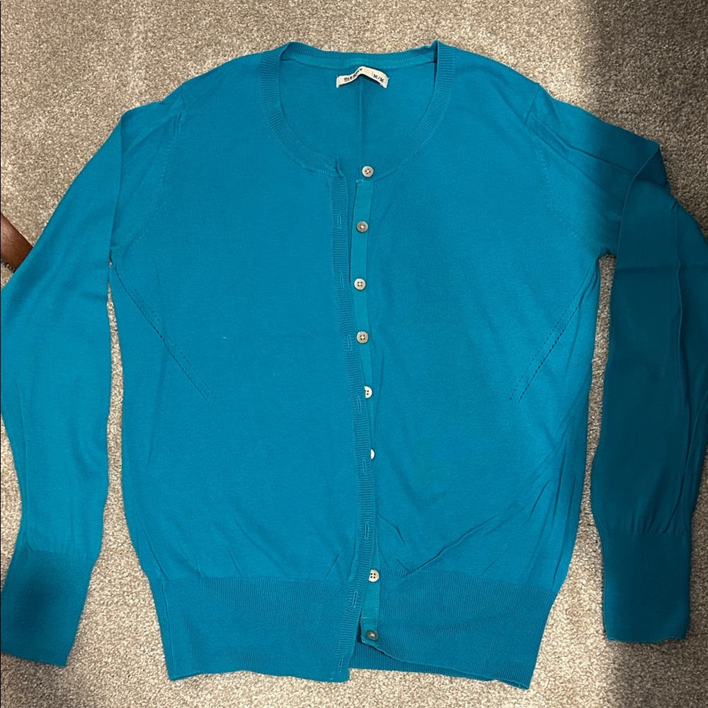 Old Navy Women's Turquoise Cardigan Sweater